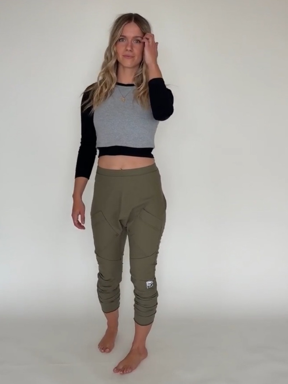 Seed Hemp Harem Pants Olive Green Drop Crotch Festival Yoga Sm Canadian Unisex